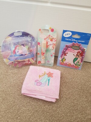 Arielle Japan Tokio exklusiv Disney Store Meerjungfrau Chapstick Handtuch Notizblock Paket