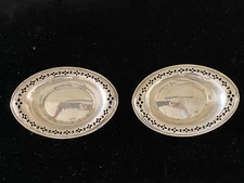 SET OF TWO TIFFANY AND Co STERLING SILVER OPEN SALT CELLARS