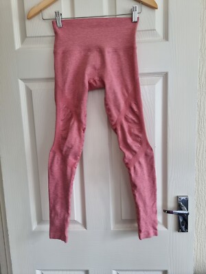 Alphalete Aero Leggings Womens Rose Pink Seamless High Waisted Stretch Size XS
