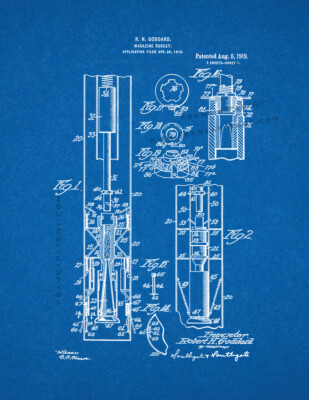 Magazine Rocket Patent Print Blueprint
