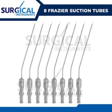 8 Pcs Frazier Suction Tubes Set Diagnostic ENT Surgical Instruments German Grade