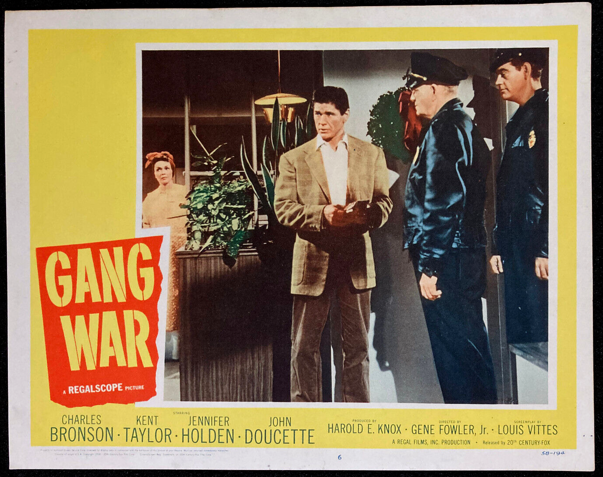 GANG WAR Original Movie Lobby Card Poster Charles Bronson LA Crime