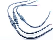 5 Pairs 2-Conductor 2Pin Waterproof Cable Set DC Connector Male Female LED Black
