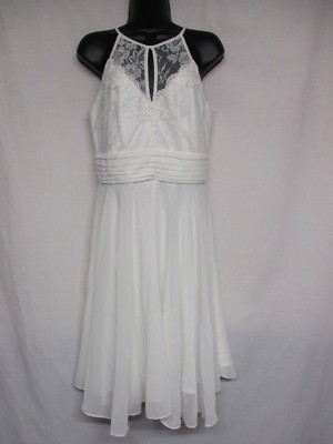 Violets & Roses Women's Sleeveless Wedding Bridesmaid Prom Dress Ivory    +P-5