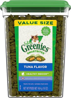 Greenies Feline Smartbites Healthy Indoor Natural Treats for Cats, Tuna Flavor, 