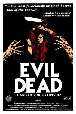 Evil Dead 1981 Thai Version Vintage Movie Poster Embrace the