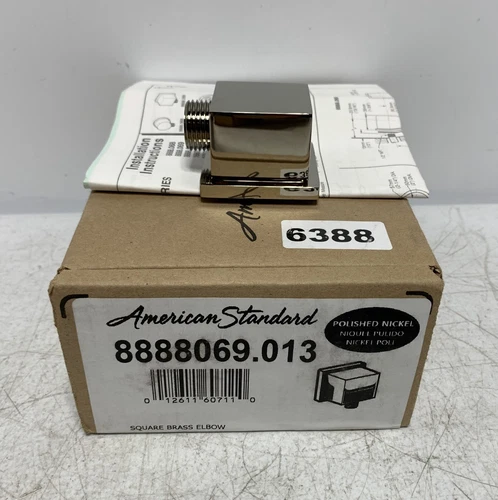American Standard 8888069.013 Square Wall Supply Elbow for Hand Showers Nickel