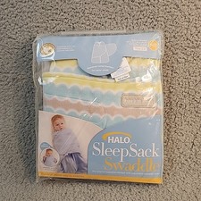 Halo Cotton Sleepsack Swaddle Newborn - Birth To 3 Months Fleece Blue Wave