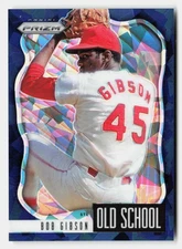 2021 Panini Prizm #OS-3 Bob Gibson #/25 Old School Navy Blue Cracked Ice Prizm