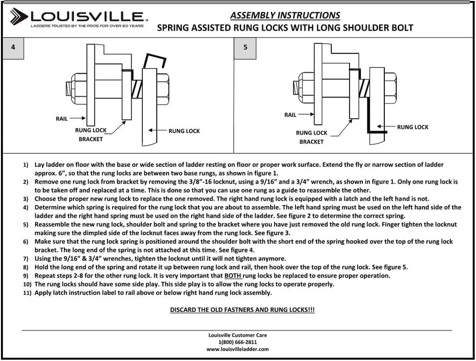 Rung Lock Kit for Aluminum Extension Ladder, Gray - Image 4 of 4