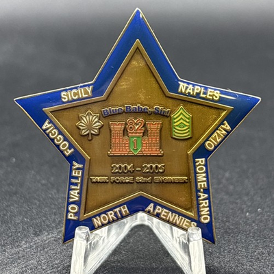#ad OIF Task Force 82nd Engineer Combat Veteran #187 2004 2005 Challenge Coin $49.99