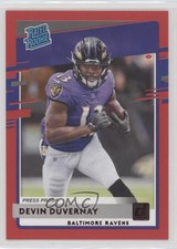 2020 Panini Donruss Rated Rookie Press Proof Red Devin Duvernay #329 0lt3