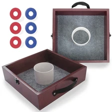 Triumph Premium Washer Toss Game - Includes 2 Felt-Lines Washer Boxes and Steel