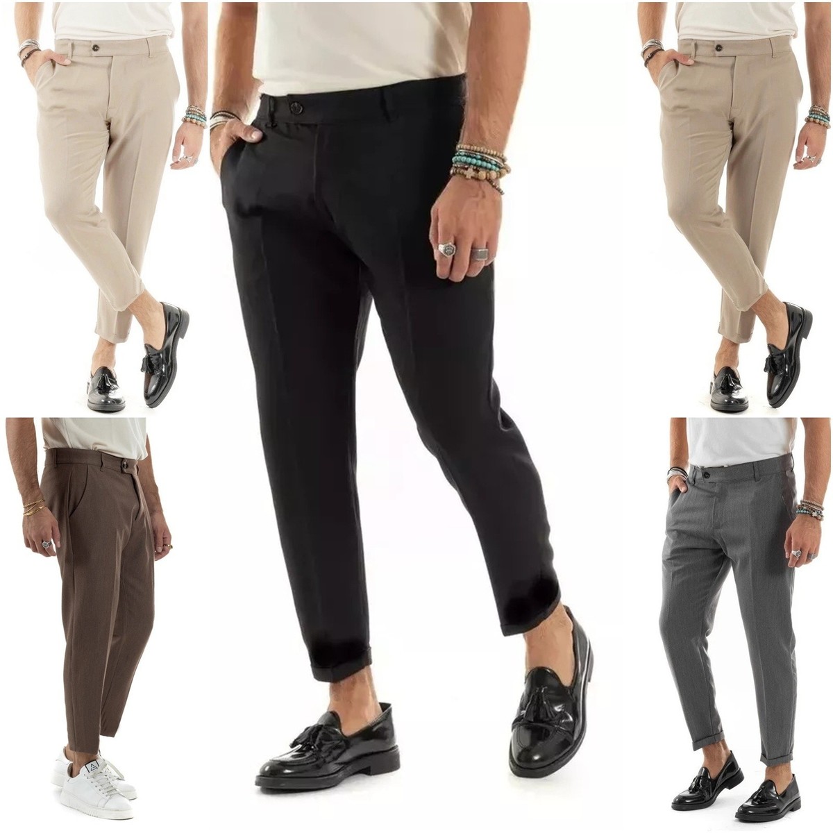 LOLANTA Pantaloni Scolastici Bambini, Pantaloni Blue Marino Eleganti Per Ragazzi, Sigaretta Formali Lunghi Uniforme Per Scuola E Feste, Vestibilità Robusta Con Vita Regolabile, 3-4 Anni, 100 - Foto 9