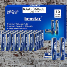 AAA Alkaline Batteries 36 Pack Battery 10 Year Shelf Life Long Lasting