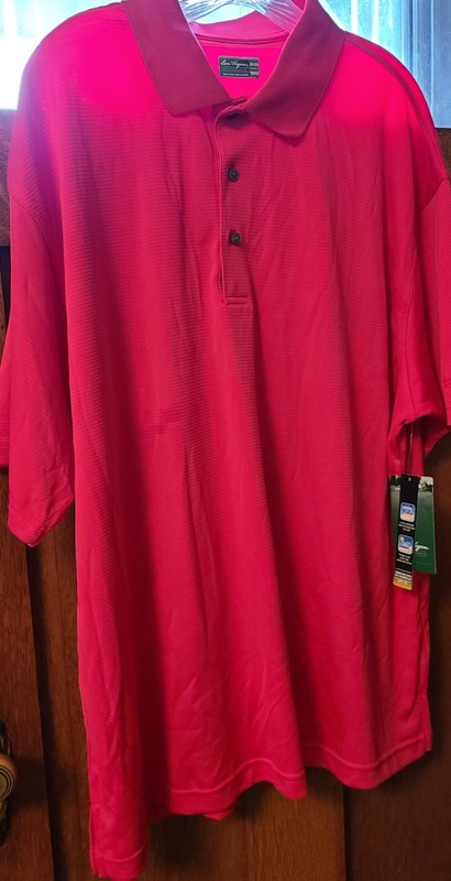 NWT Men's Ben Hogan Polo Shirt Dark Pink 2XL