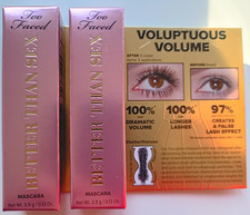 £32 TOO FACED BETTER THAN SEX MASCARA TRAVEL SET OF 2 X 3.9G VOLUME LENGTH BOXED