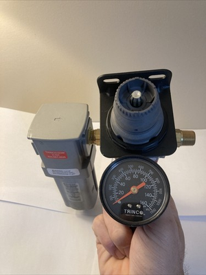 #ad #ad Trinco 1 2quot; Pressure Regulator Valve and Oil Lubricator for Sandblasting Cabinet $25.20