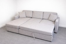 Light Grey Corner Sofa Bed - London Delivery Available