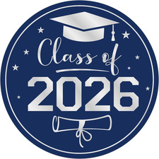 Class of 2026 Graduation Stickers - 60 Self-Adhesive Cap Seal Labels
