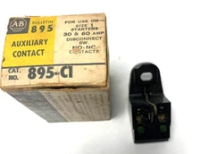 NEW! Allen-Bradley Auxiliary Contact 895-C1 For Size 1 Starters