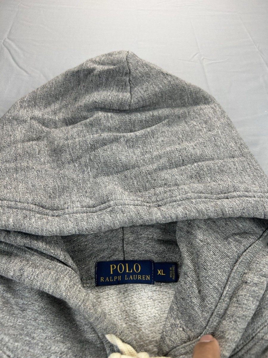 Polo Ralph Lauren Hoodie XL Afterhood Gray V Sweatshirt Stencil 67