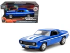 1969 Chevrolet Camaro Blue Metallic with White Stripes "2 Fast 2 Furious" (2003)