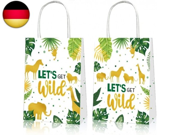PapiertüTen Mit Henkel, 12 StüCk GeschenktüTen, GeschenktüTe Kinder, DankeschöN-image
