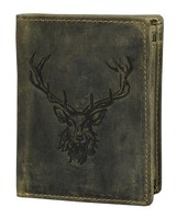 "GeldböRse Portemonnaie Greenburry Vintage Leder \\Royal Stag\\\" Mit Hirsch-Motiv\""