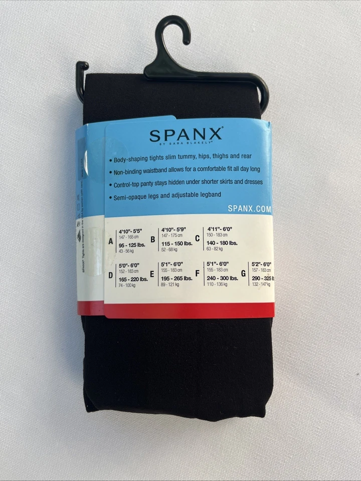 SPANX Takes Off Footless Shaping Tights Black Plus Size F Slimming Shapewear - Image 2 of 3