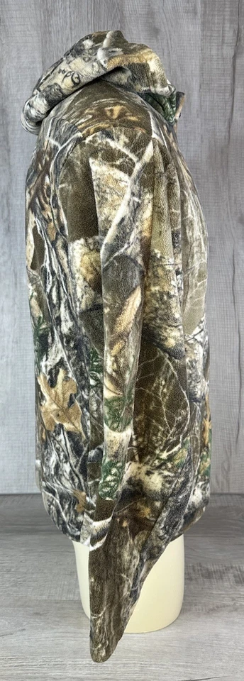 Gamehide Real Tree Camo Fleece Hoodie Jacket Hunting Full Zip Lite Weight Men M - Image 4 of 4