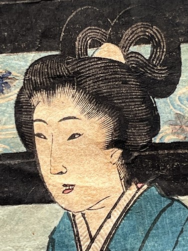 Court Ladies in Edo Castle Ukiyo-e Meiji Woodblock c. 1890 Toyohara Chikanobu - Picture 17 of 24