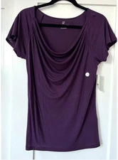 New York and Company Draped Top -Medium