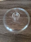 PYREX MERRY MUSHROOM 9 INCH CLEAR DIMPLED GLASS LID GENTLY USED FREE USA SHIP