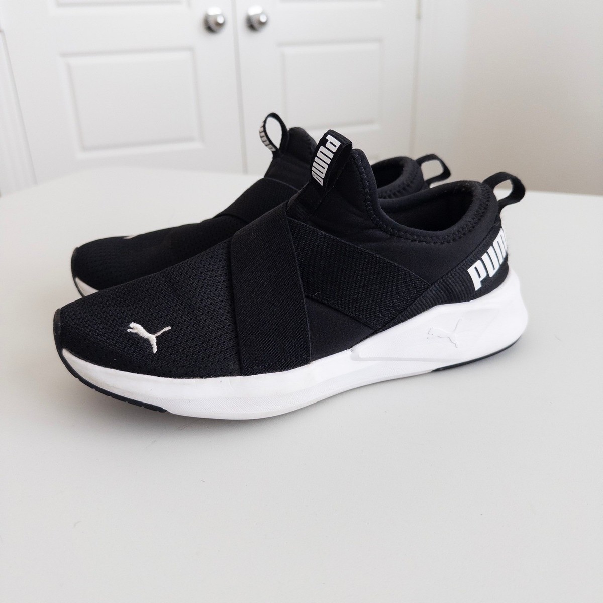 Puma Softride Sophia Sneakers Mens 7 Black Excellent Slip On Mesh Trainers Amazon.com | Puma Men main image 3