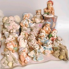 Vintage Calico Kittens 1994.Lot of 22w/ wooden display shelf & cat food props 