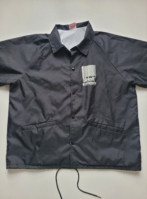 Vintage rare 1999 SLIPKNOT WINDBREAKER JACKET. BLACK 90s BARCODE