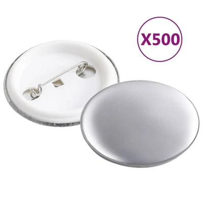 MARKENLOS 500er Set Buttonmaschine Buttonrohlinge Buttons Badgemaker Button-Teile Runde
