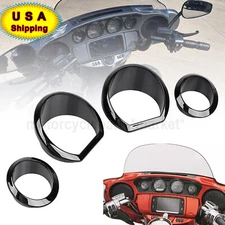 Gauge Bezel Trim Ring Kit For Harley Tri Glide Ultra FLHTCUTG FLHTK FLHX 14-23