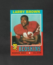 1971 Topps Larry Brown #115 ~~ Washington Redskins ~~  High Grade NM/MT!  