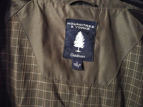 Roundtree & Yorke Outdoors Men's L Loden Green Microfiber Zip Bomber Jacket EUC - Picture 6 of 9