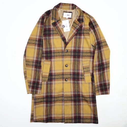 NEW Fashion Nova NovaMen Jackson Men's Plaid Overcoat Size M - product listing photo