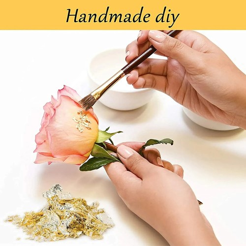 Gold Silber Kupfer Blatt Blätter Flocken Basteln Nail Art Dekorationen Vergoldung Harz - Bild 22 von 25