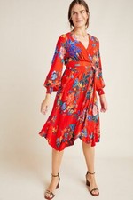 NEW Anthropologie Boswell Textured Wrap Tunic Dress Size 0 MSRP: $170