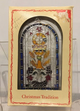 Liberty Bell Christmas Stained Glass Ornament 48-5416 VINTAGE Nostalgia