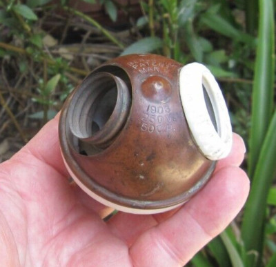 antique Benjamin 2 socket light fixture screw-on part | eBay