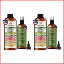 ROSEMARY OIL for Hair Growth with Castor Jojoba 6oz 2 Pack VITAL AFFAIR