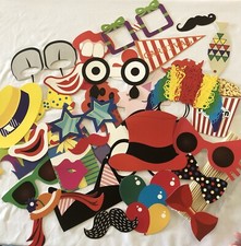 36pc Circus Photo Booth Props -Party Supplies