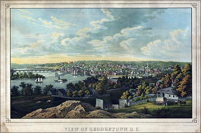 Poster, Many Sizes; Birdseye View Map Of Georgetown, Washington D.C. 1855