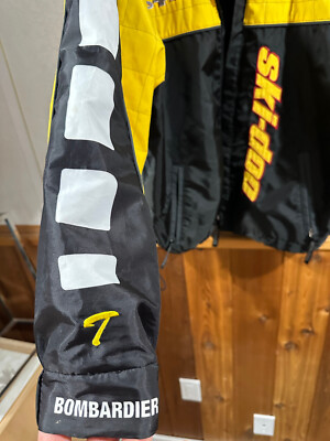 VTG Men's Ski-Doo Bombardier Rotax Yellow Full-Zip Summer Racing